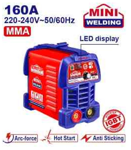 EWDEM1641, Inverter MMA welding machine - AC 220-240V, 15-160A Professional Welding Equipment with Complete Accessories Kit